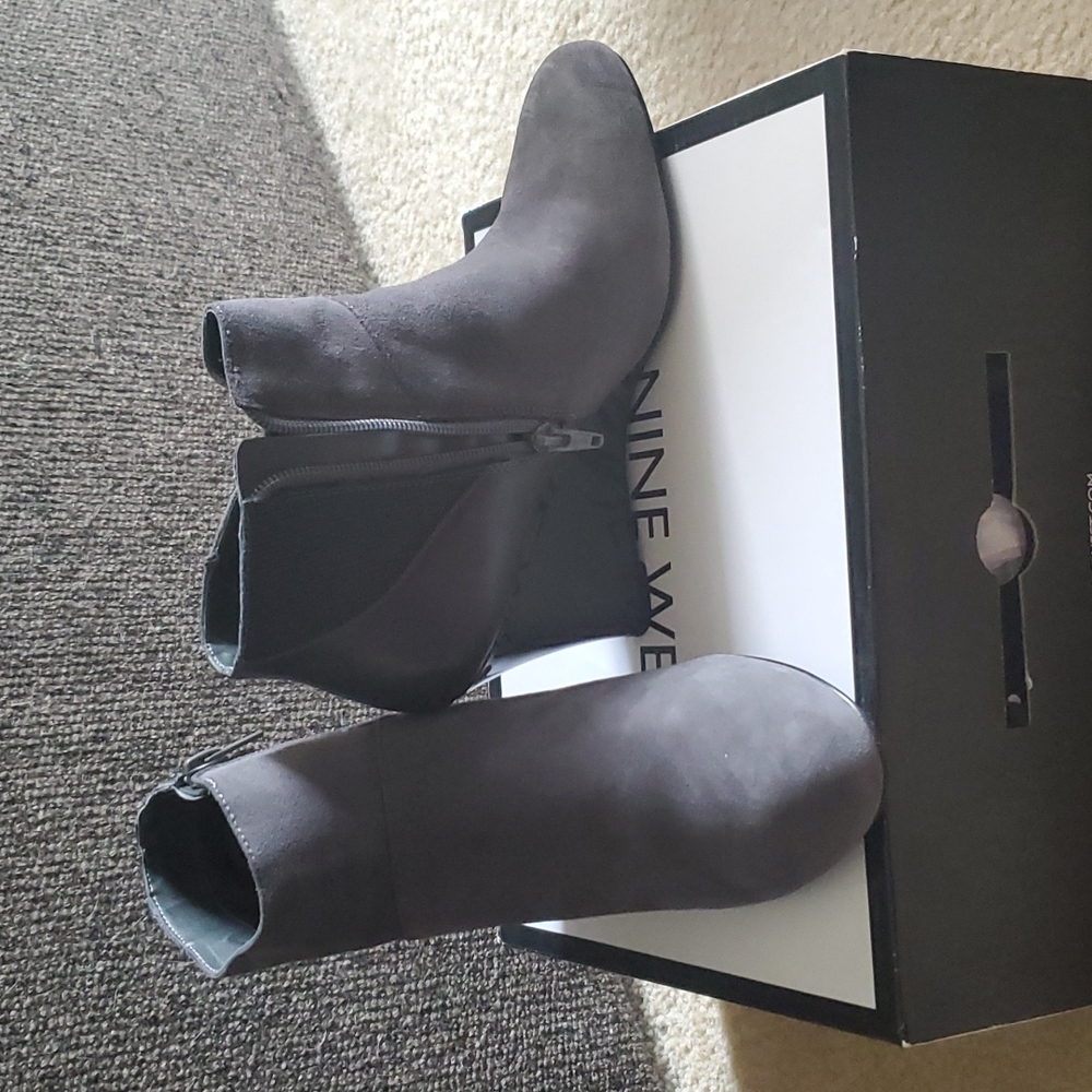 Gray Bootie Wedges